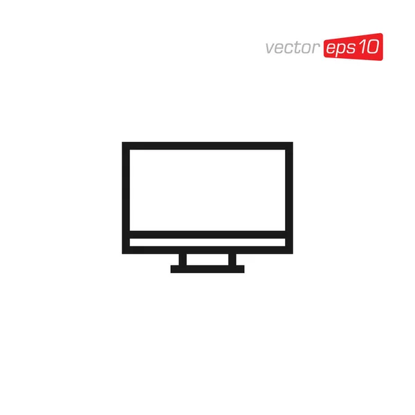 Monitor Diseño Iconos Televisión Vector — Vector de stock