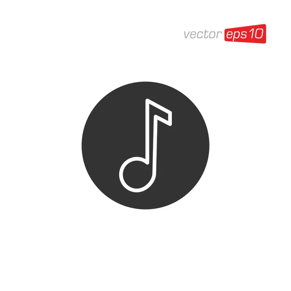 Noten Und Melodie Icon Design Vektor — Stockvektor