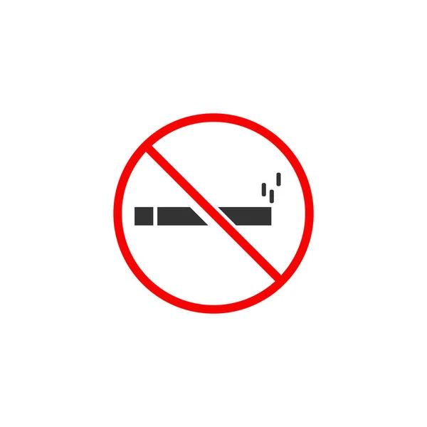 Smoking Segno Icona Design Vettoriale — Vettoriale Stock