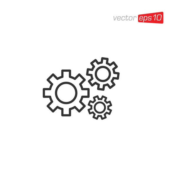 Gear Setting Icon Design Vektor — Stockvektor