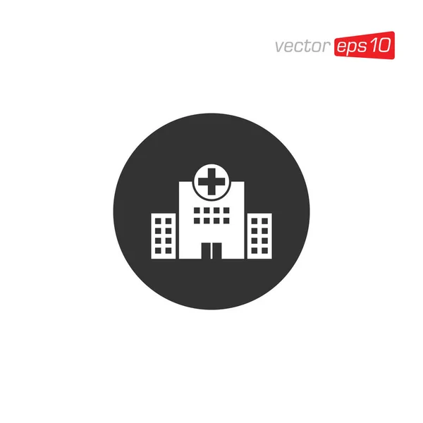 Hospital Clínica Icono Diseño Vector — Vector de stock