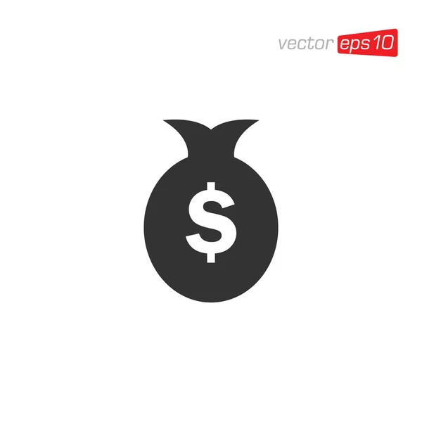 Money Bag Icon Design Vector — Stock Vector