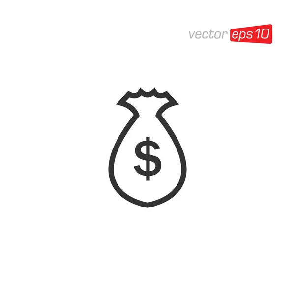 Saco Dinheiro Ícone Design Vector — Vetor de Stock