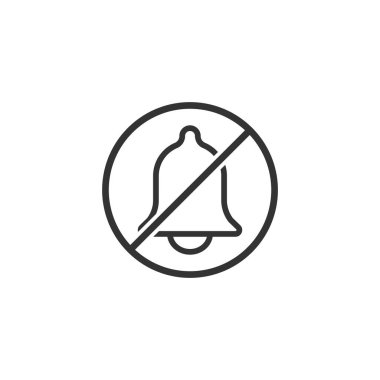 Sessiz Bildirim Simgesi Tasarım Vektörü