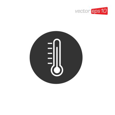 Termometre Simgesi Tasarım Vektörü İllüstrasyonu