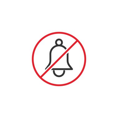 Sessiz Bildirim Simgesi Tasarım Vektörü