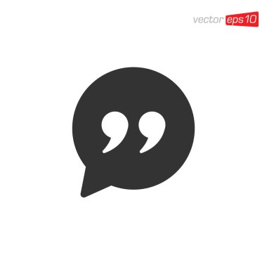 Alıntı Mark Simgesi Tasarım İllüstrasyonu