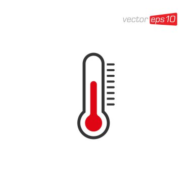Termometre Simgesi Tasarım Vektörü İllüstrasyonu