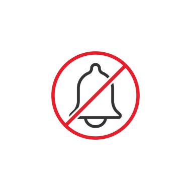 Sessiz Bildirim Simgesi Tasarım Vektörü