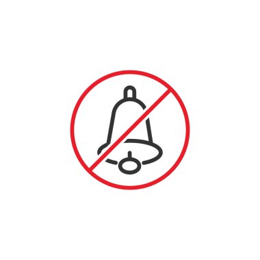 Sessiz Bildirim Simgesi Tasarım Vektörü