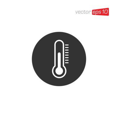 Termometre Simgesi Tasarım Vektörü İllüstrasyonu