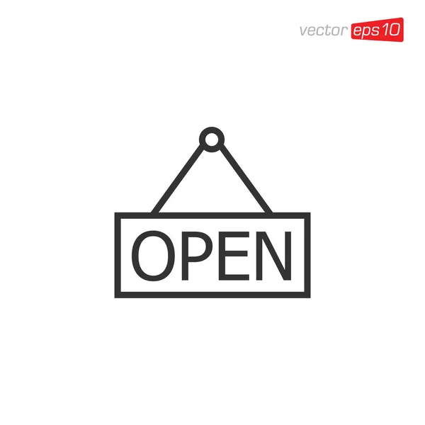 Open Icon Signe Vecteur Conception — Image vectorielle