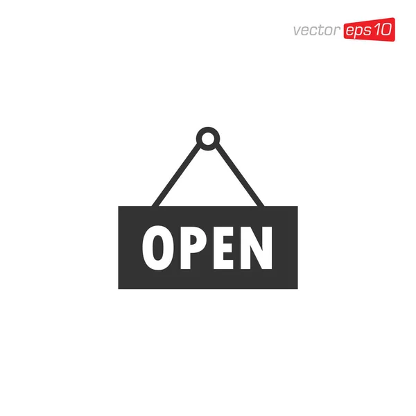 Open Icon Signe Vecteur Conception — Image vectorielle