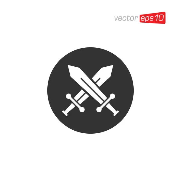 Kard Ikon Tervezési Vektor Illusztráció — Stock Vector