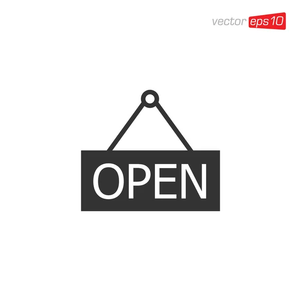 Open Icon Signe Vecteur Conception — Image vectorielle