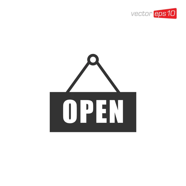 Open Icon Signe Vecteur Conception — Image vectorielle