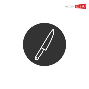 Bıçak Simgesi Tasarım Vektörü İllüstrasyonu