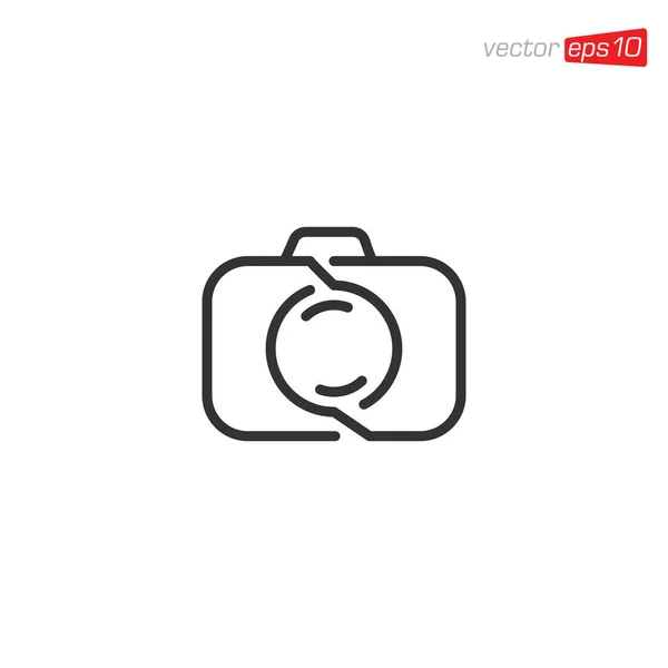 Fotografia Câmera Logo Icon Vector — Vetor de Stock