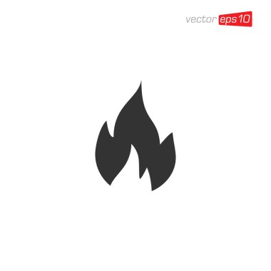 Ateş Simgesi Tasarım Vektörü illüstrasyonu