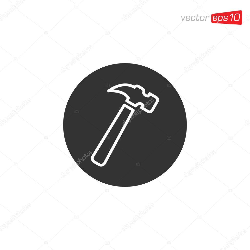 Hammer Icon Design Illustration Vector