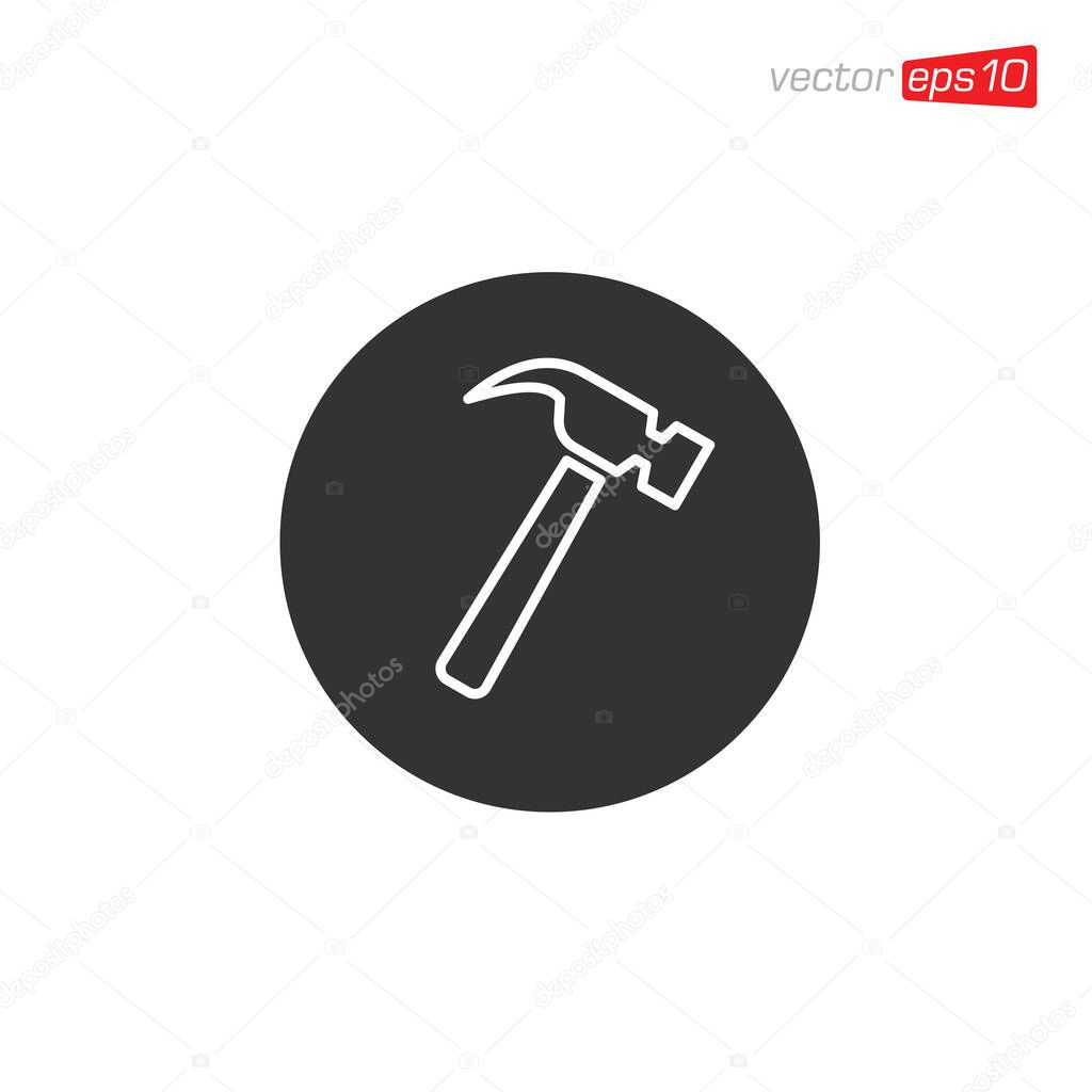 Hammer Icon Design Illustration Vector