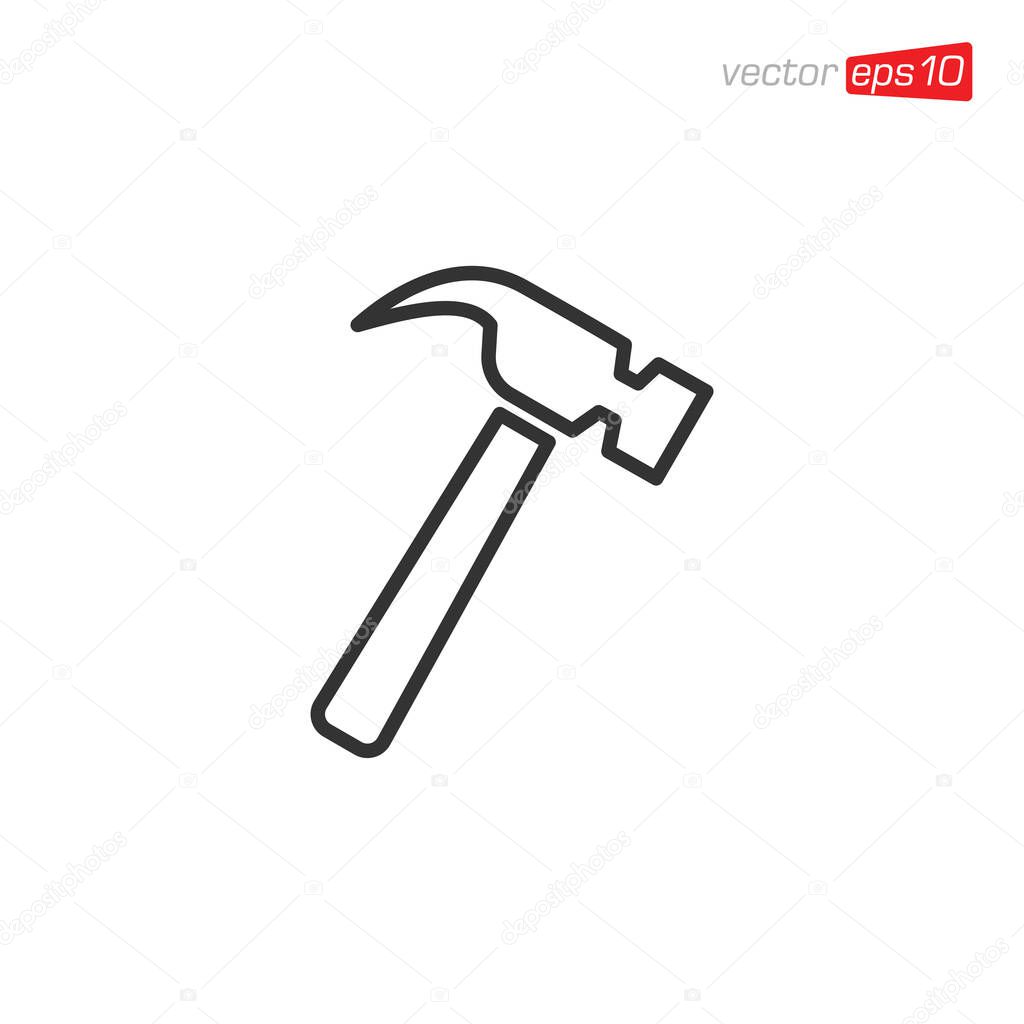 Hammer Icon Design Illustration Vector