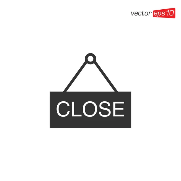 Zamknij Znak Ikona Design Vector — Wektor stockowy