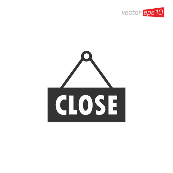 Cerrar Sign Icon Vector Diseño — Vector de stock