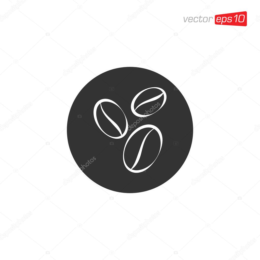 Coffee Beans Icon Design Illustration