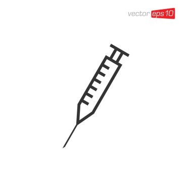Syringe Medical Icon Design Vector