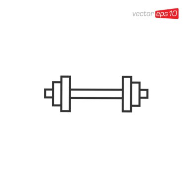 Barbell Icon Logo Design Vector