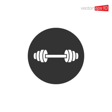 Barbell Flat Icon Design Illustration