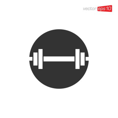 Barbell Flat Icon Design Illustration
