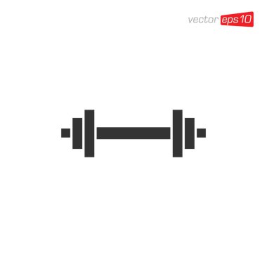 Barbell Flat Icon Design Illustration