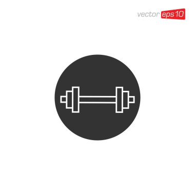 Barbell Icon Logo Design Vector