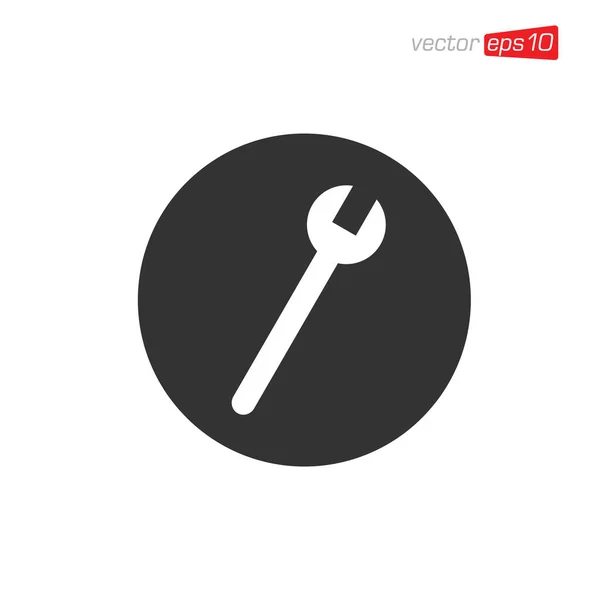 Tool Wrench Icon Design Vector Template — Vetor de Stock