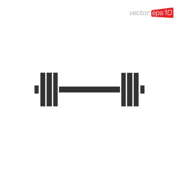 Barbell Flat Icon Design Illustration — Archivo Imágenes Vectoriales