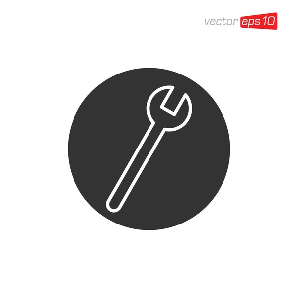 Tool Wrench Icon Design Vector — Vetor de Stock