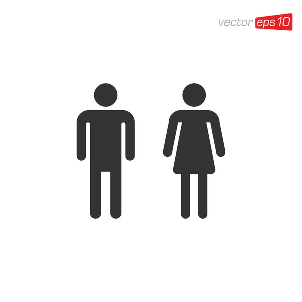 Toilet Man Women Icon Design Vector Vector Graphics