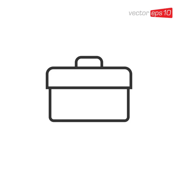 Suitcase Briefcase Icon Design Vector — Stock Fotó