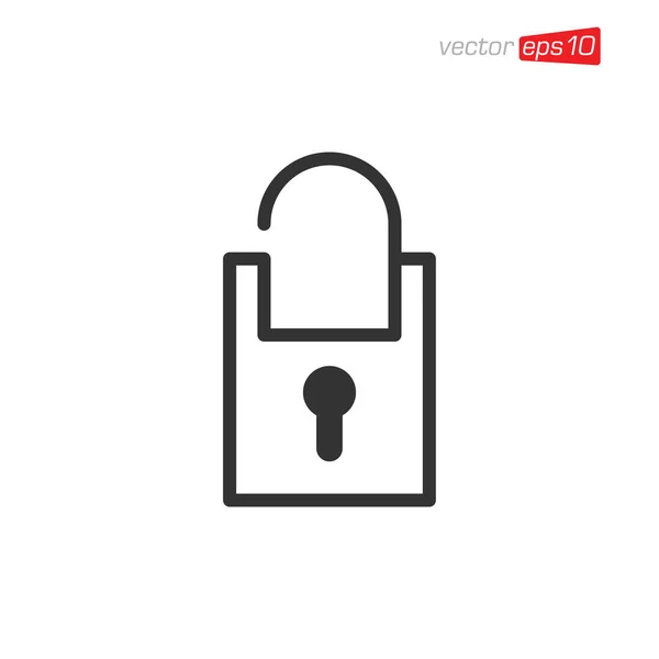 Hänglås Secure Icon Design Vector — Stock vektor