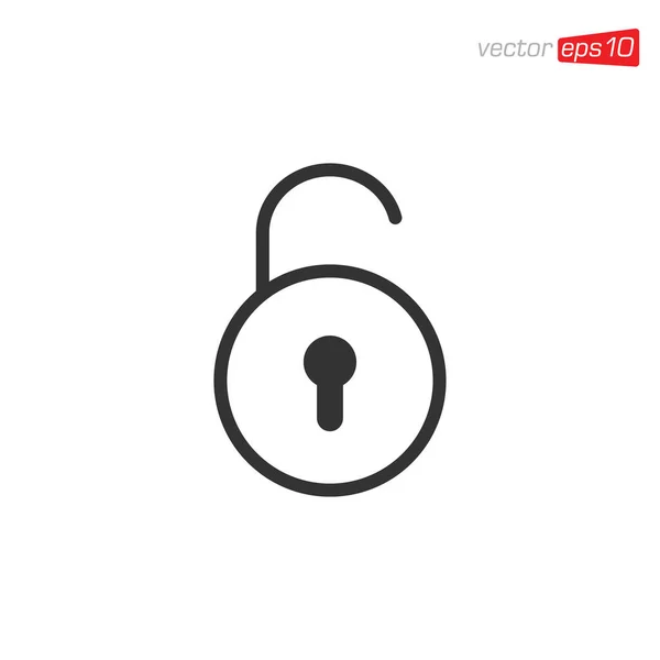 Hänglås Secure Icon Design Vector — Stock vektor