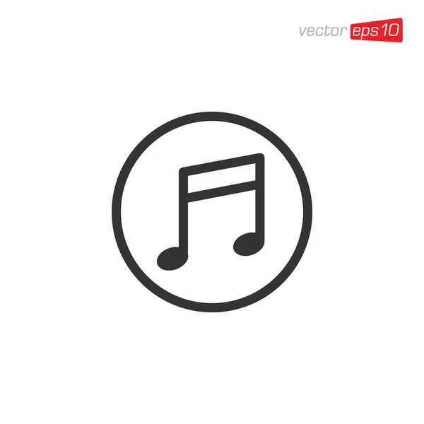 Música Notas Icono Diseño Vector — Vector de stock