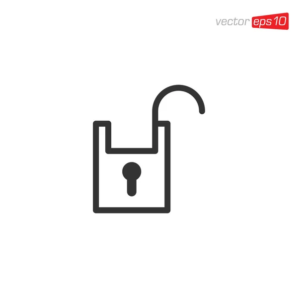 Hänglås Secure Icon Design Vector — Stock vektor