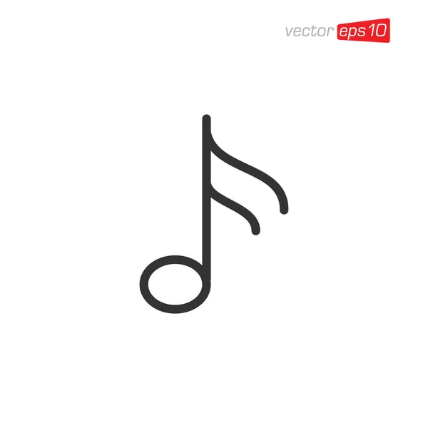 Música Notas Icono Diseño Vector — Vector de stock