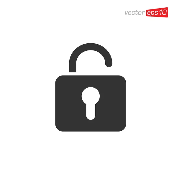 Padlock Secure Icon Design Vecteur — Image vectorielle