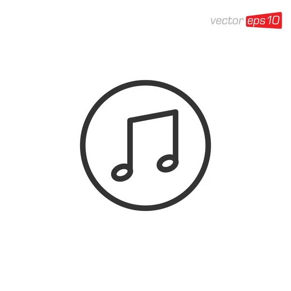 Música Notas Icono Diseño Vector — Vector de stock