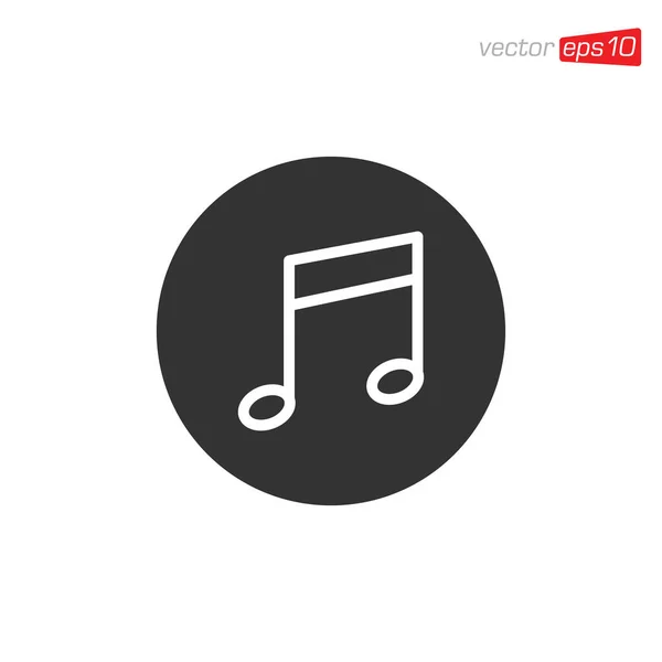 Música Notas Icono Diseño Vector — Vector de stock