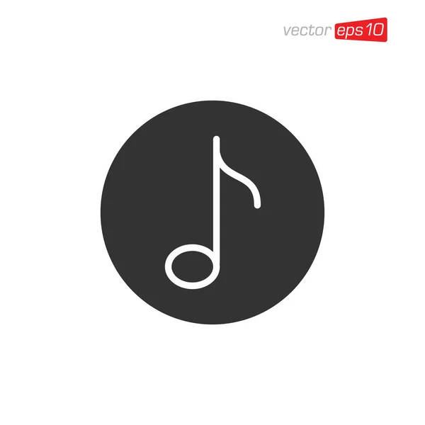 Música Notas Icono Diseño Vector — Vector de stock