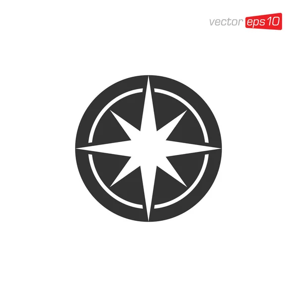 コンパスアイコン Design Vector — ストック写真